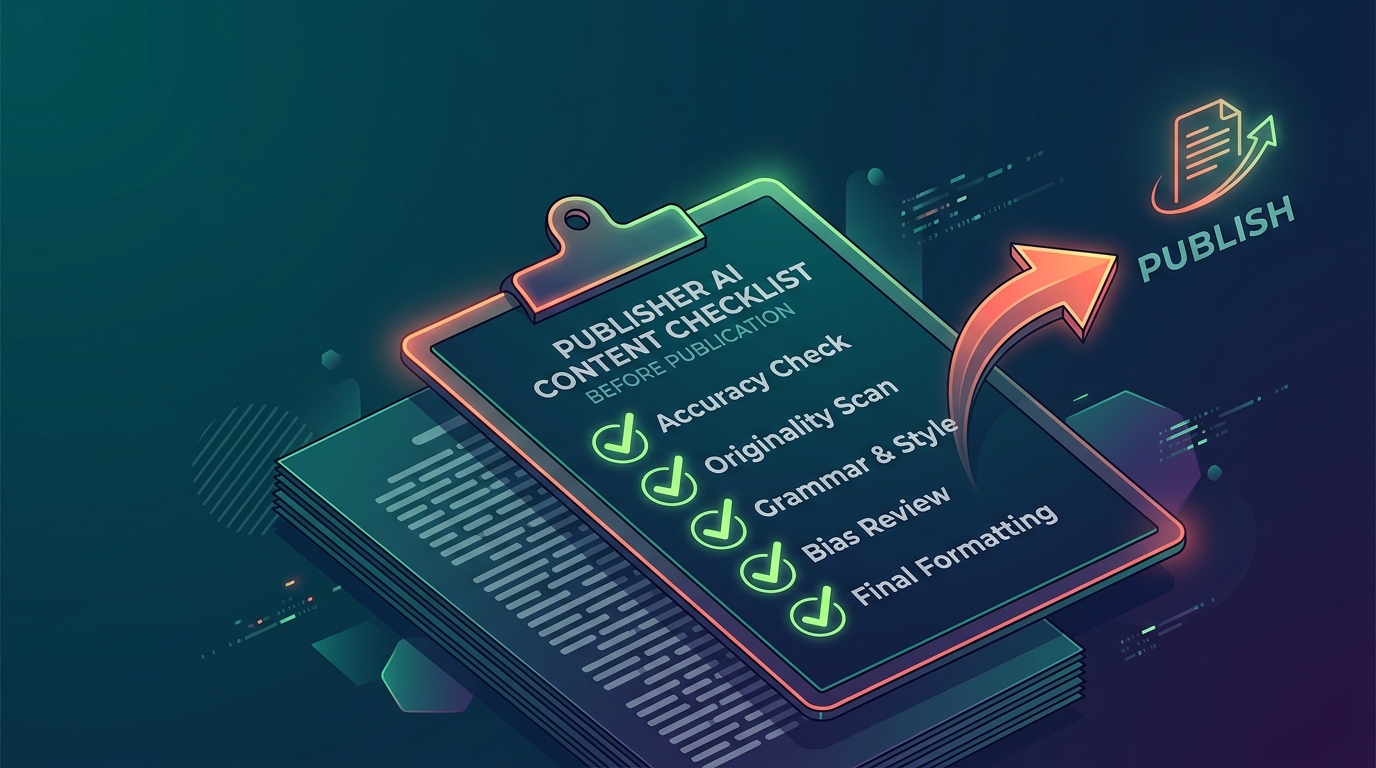 AI-Content-Checkliste für Publisher vor der Veröffentlichung