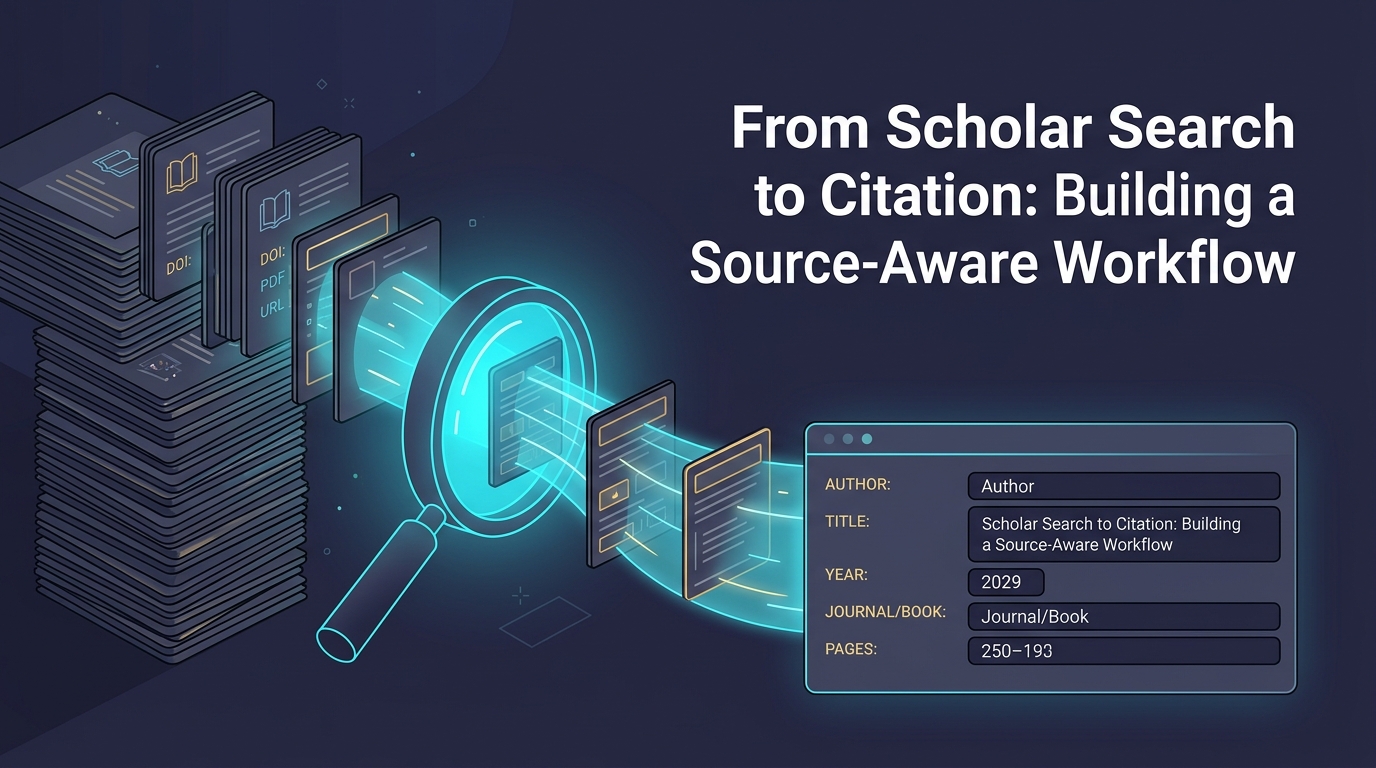 От поиска Scholar до цитирования: построение рабочего процесса с учётом источников